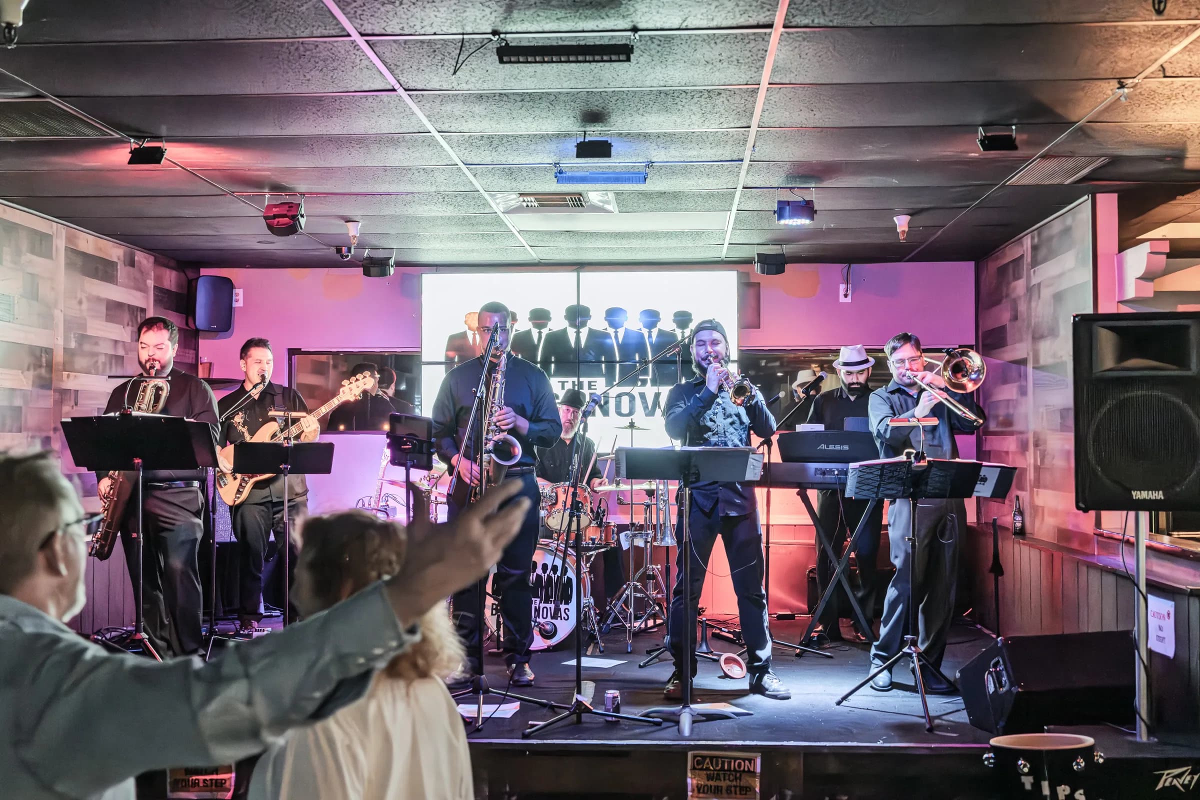 The Brassanovas performing live for an audience